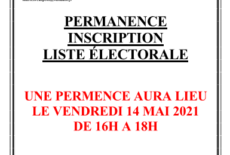 PERMANENCE INSCRIPTION  LISTE ÉLECTORALE