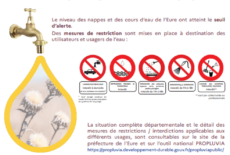 Restriction d’eau dans le département de l’Eure